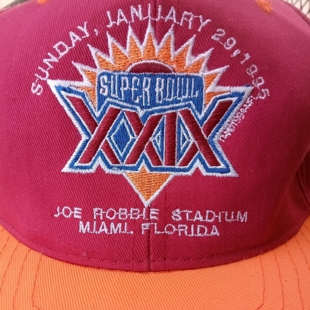 Vintage Men's Super Bowl XXIX Baseball Cap San Francisco 49ers vs. Chargers 90s - Picture 2 of 5
